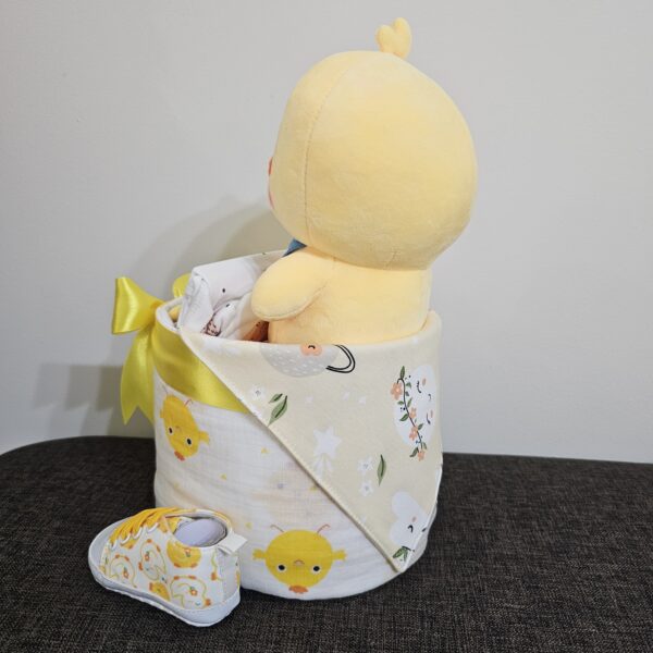 1 Tier Yellow Chick Diaper Cake Baby Gift